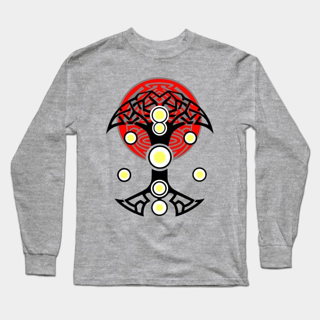 Thor Yggdrassil Design Long Sleeve T-Shirt by Vault Emporium